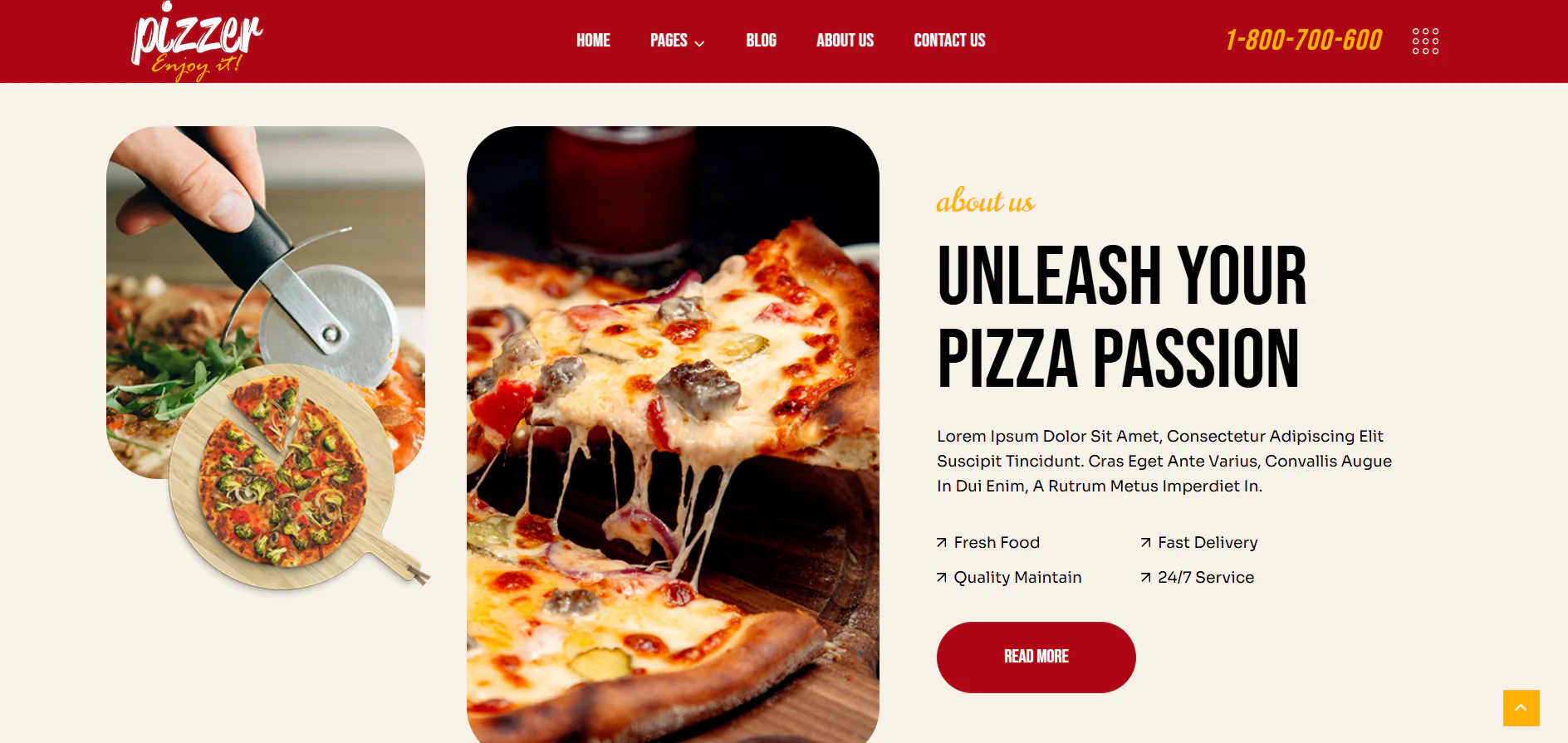 Pizzer - Pizza Restaurant And FastFood Multipurpose WordPress Elementor Theme WordPress Theme