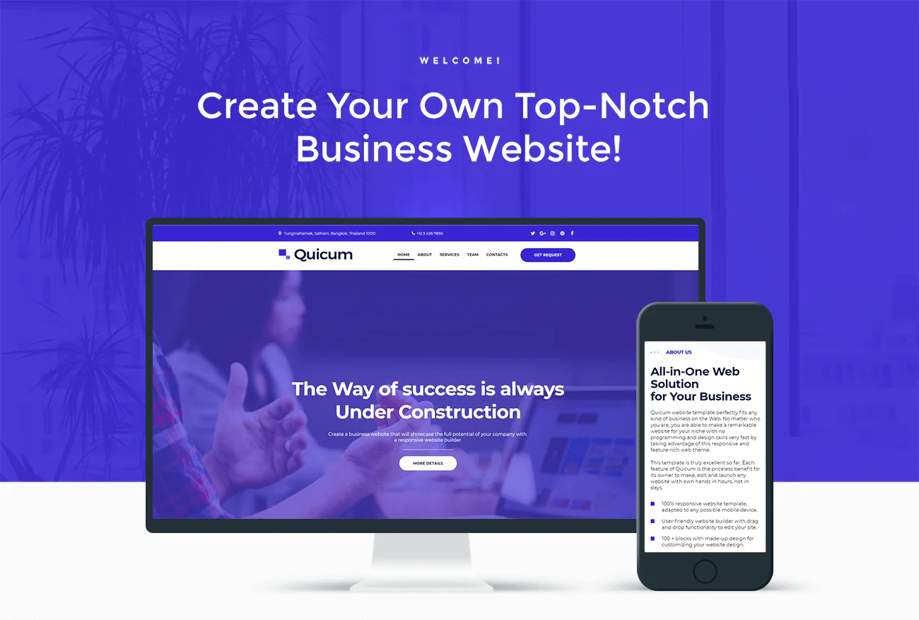 Quicum - Business Multipurpose Classic WordPress Elementor Theme WordPress Theme