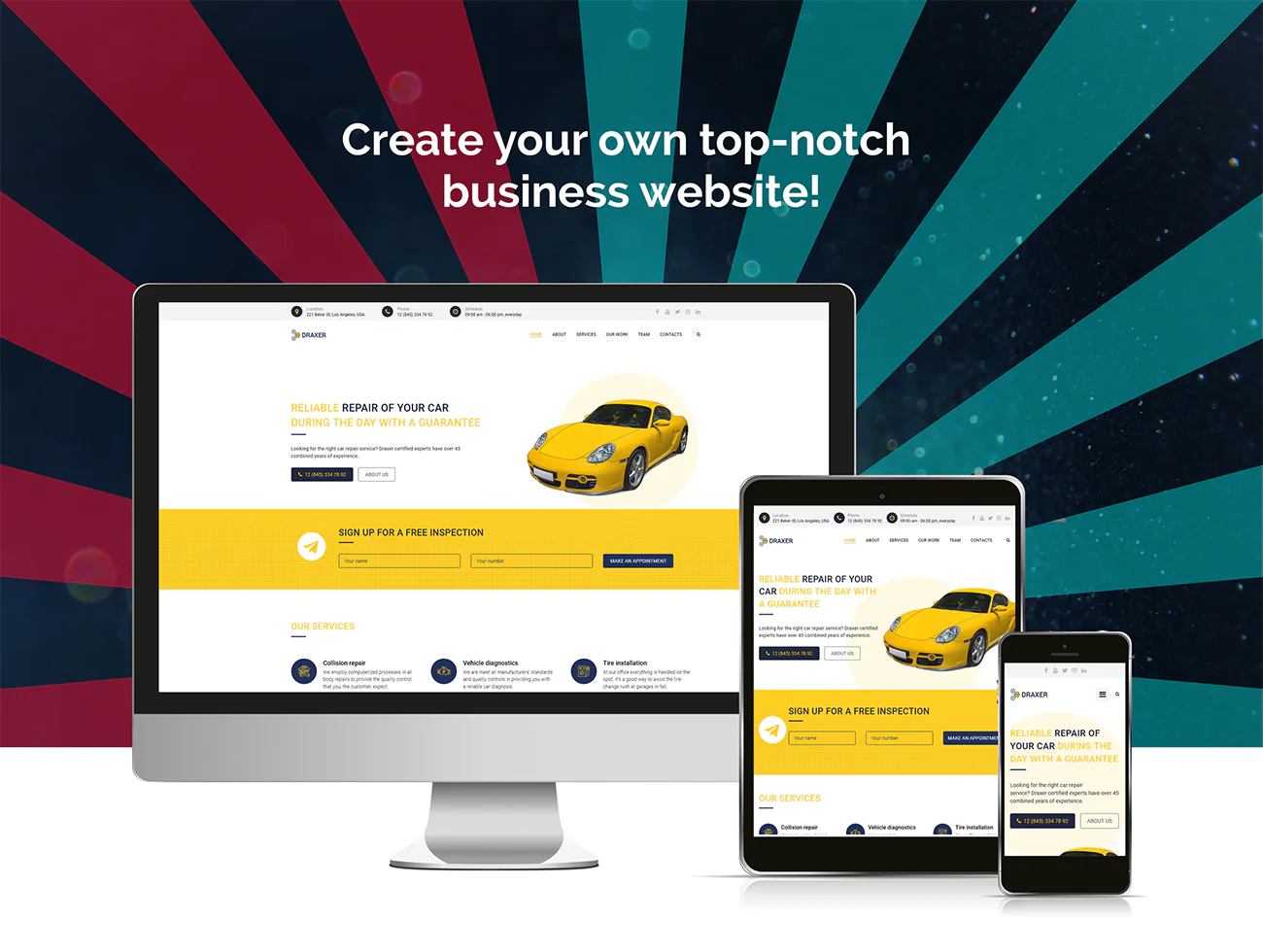 Draxer - Car Repair Multipurpose Minimal WordPress Elementor Theme WordPress Theme