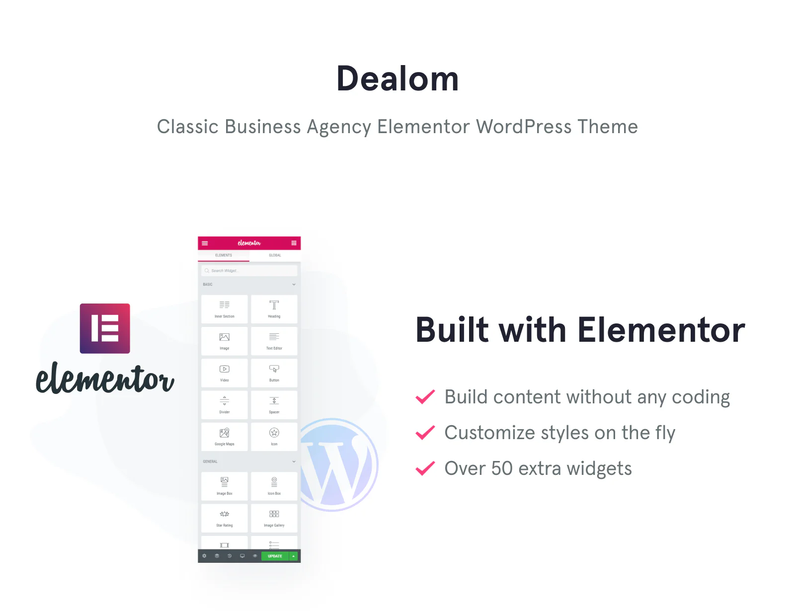 Dealom - Classic Business Agency WordPress Elementor Theme WordPress Theme